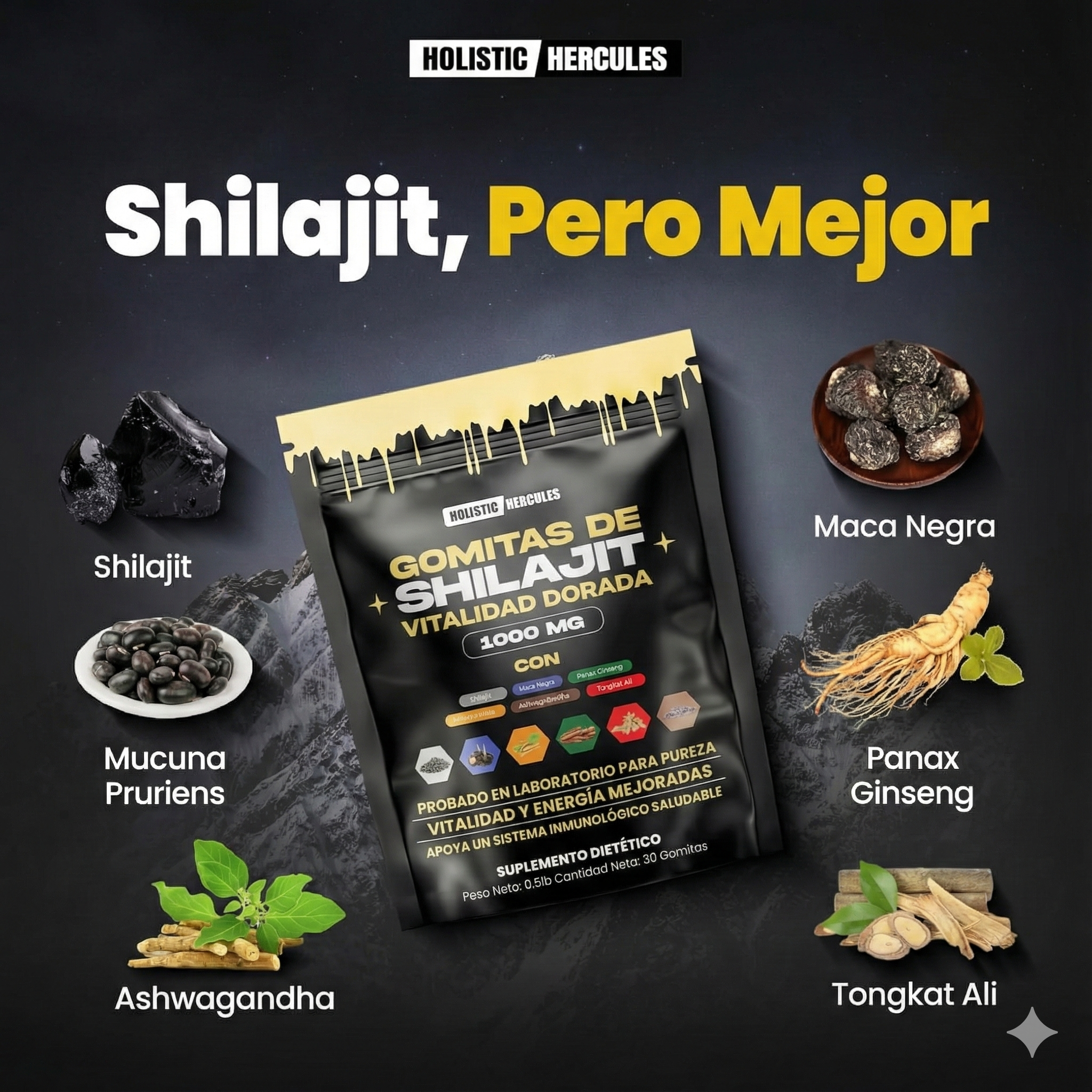 Gomas Shilajit, Energia y Vitalidad